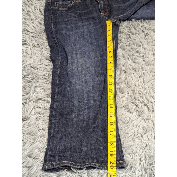 J Crew Matchstick Capri Jeans Womens Size 31 Dark Wash Blue Denim Stretch 31x20 - Picture 7 of 12